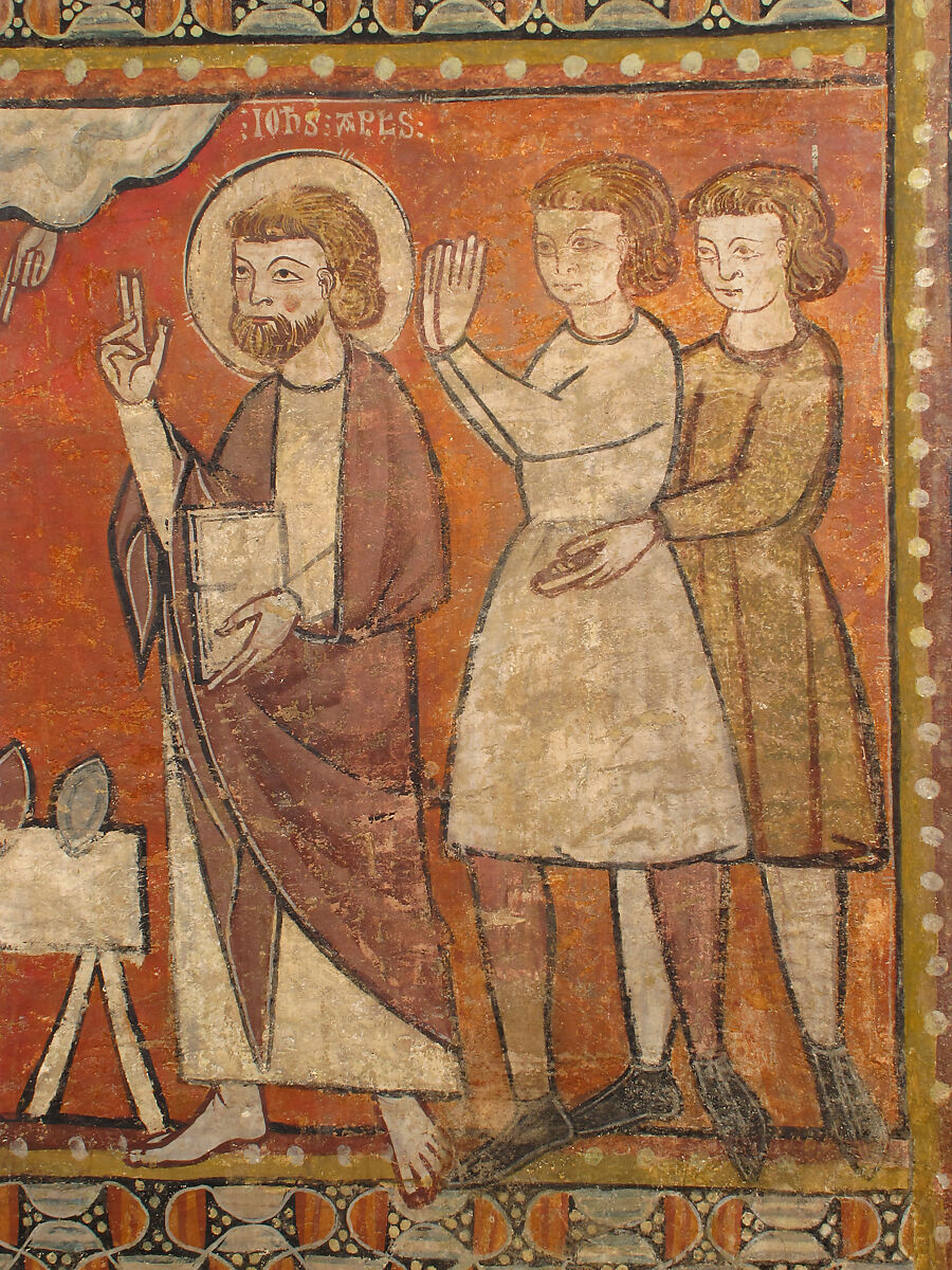 Fresco with Miracle of the Jewels, Fresco transferred to canvas, Spanish