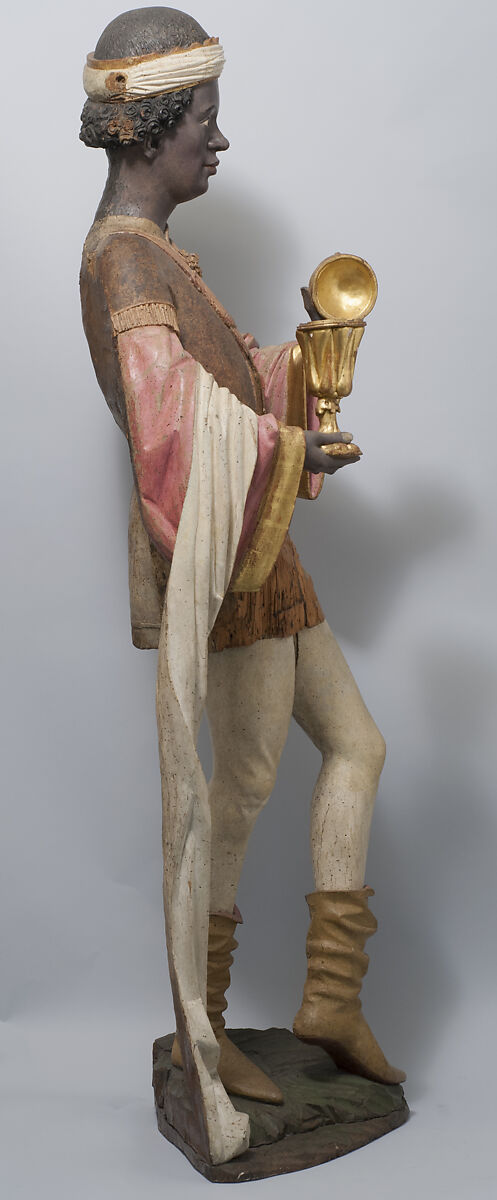 African King from an Adoration Group, Maple with paint and gilding, German