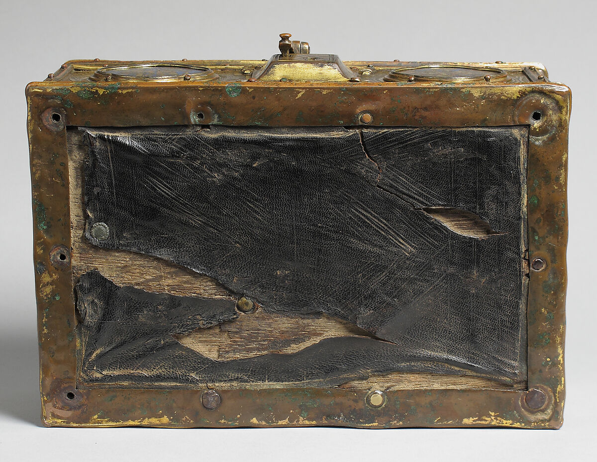 Box with Enamel Plaques, copper gilt, enamel, Austrian