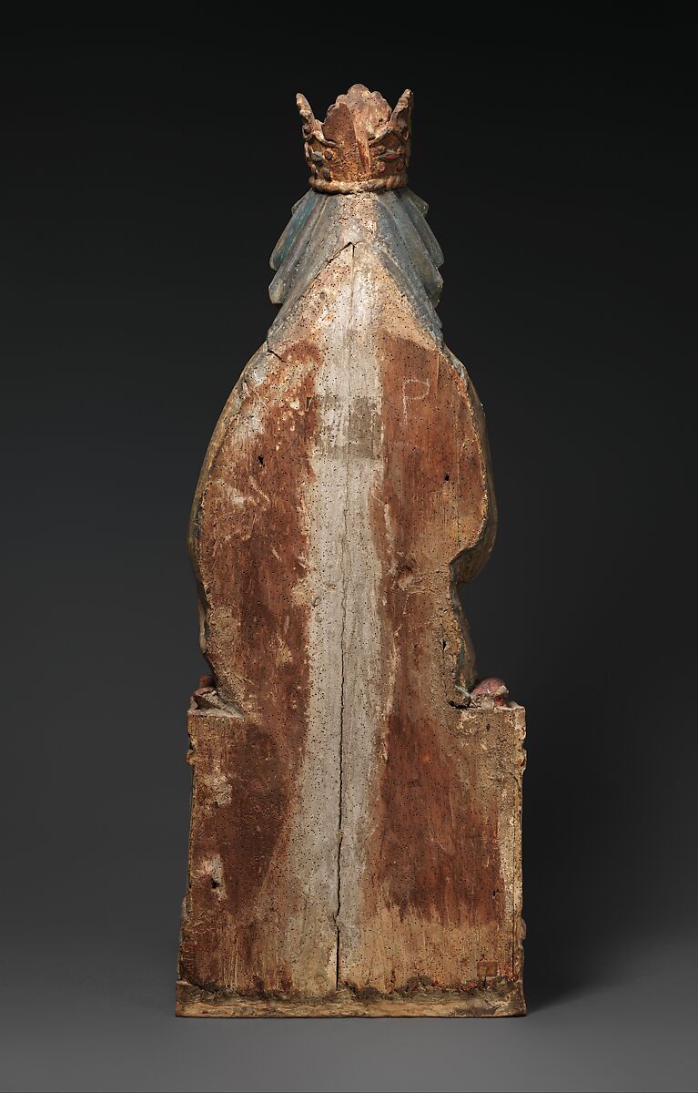 Enthroned Virgin and Child, Maple, paint, and gilt, Spanish