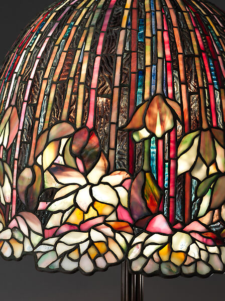 Lamp, Designed by Louis C. Tiffany (American, New York 1848–1933 New York), Leaded Favrile glass and bronze, American