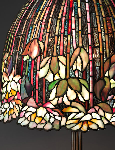 Lamp, Designed by Louis C. Tiffany (American, New York 1848–1933 New York), Leaded Favrile glass and bronze, American