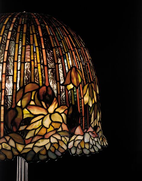 Lamp, Designed by Louis C. Tiffany (American, New York 1848–1933 New York), Leaded Favrile glass and bronze, American