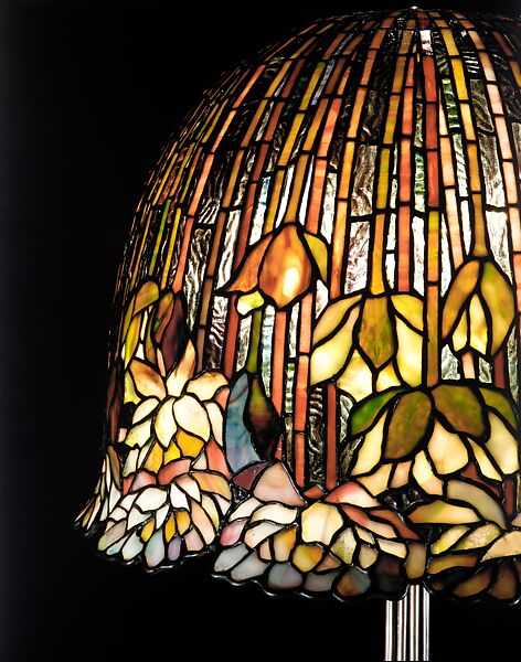 Lamp, Designed by Louis C. Tiffany (American, New York 1848–1933 New York), Leaded Favrile glass and bronze, American