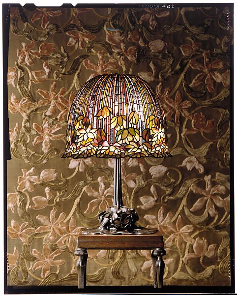 Lamp, Designed by Louis C. Tiffany (American, New York 1848–1933 New York), Leaded Favrile glass and bronze, American