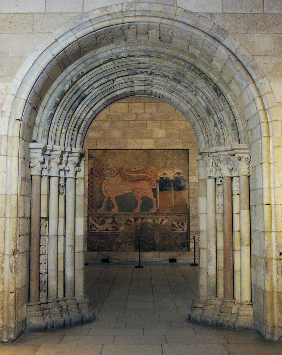 Doorway from Abbey of Notre-Dame at Nevers, Limestone, French 