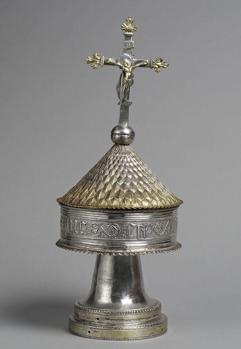 Pyx, Silver, partly gilt, Spanish (?) 