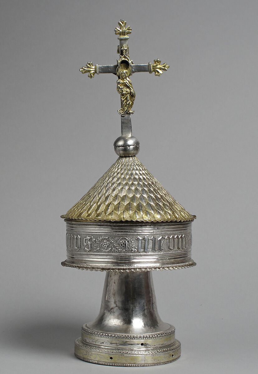 Pyx, Silver, partly gilt, Spanish (?)