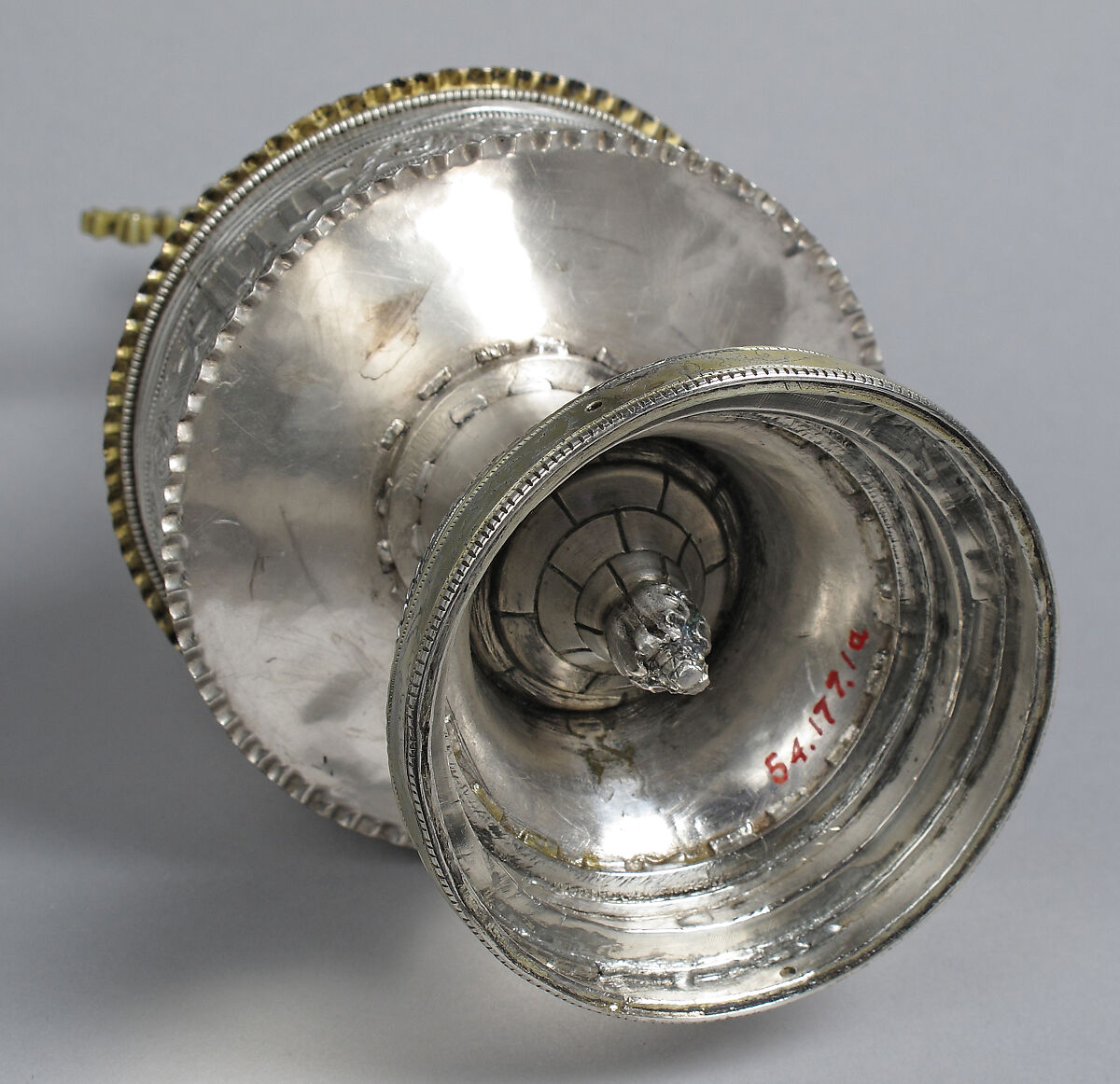 Pyx, Silver, partly gilt, Spanish (?)