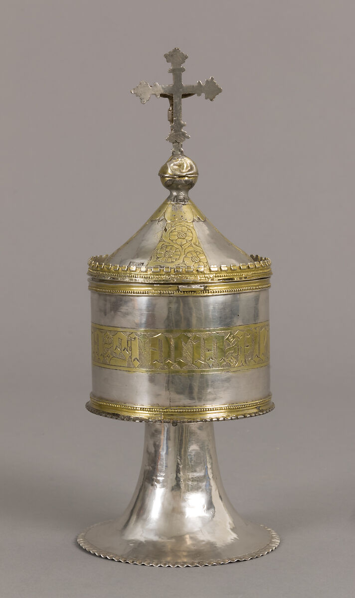 Pyx, Silver, partly gilt, Spanish