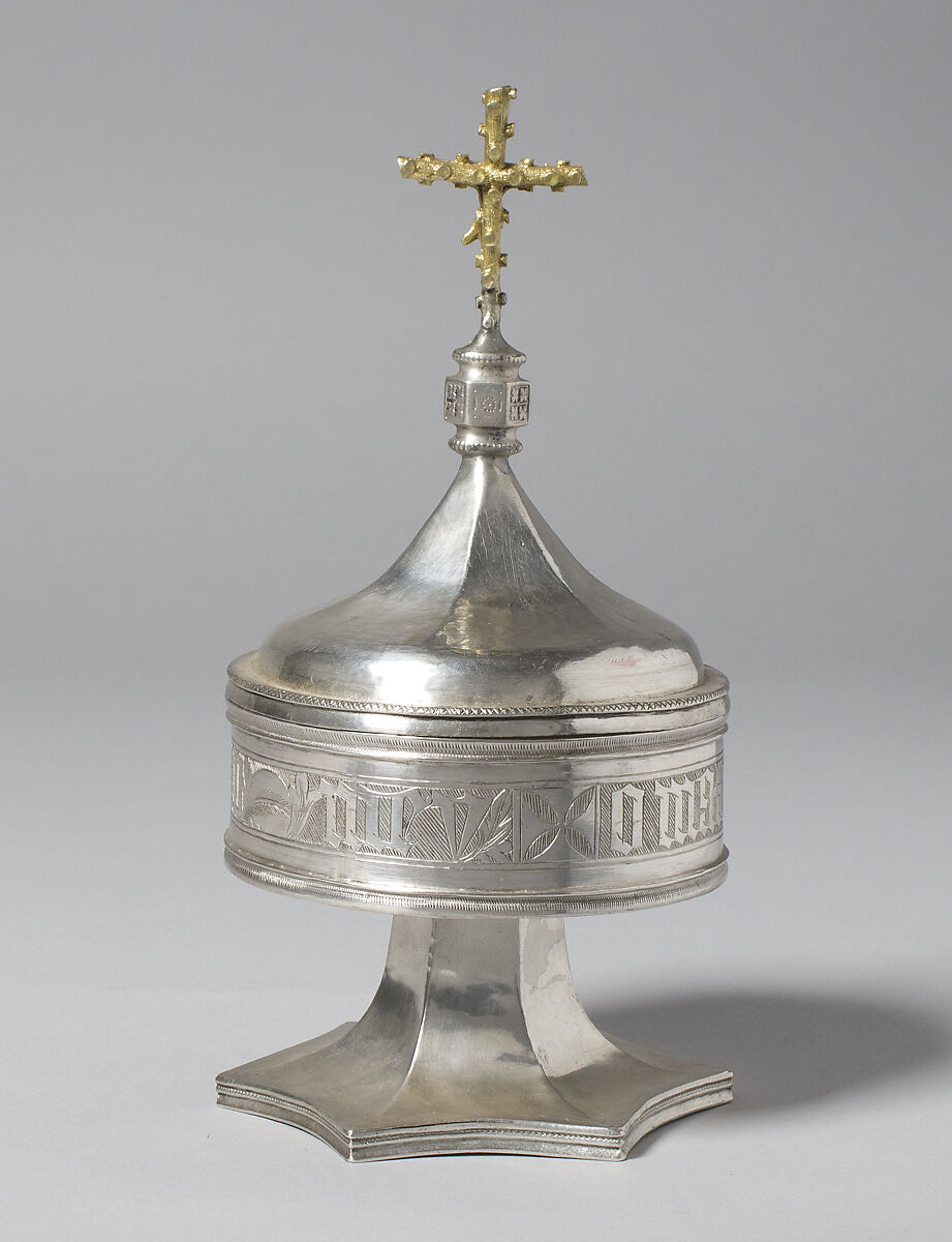 Pyx, Silver and gilded silver, Spanish