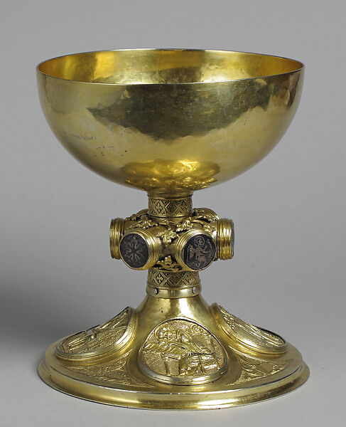 Chalice, Silver-gilt, silver, niello, European or German (?)