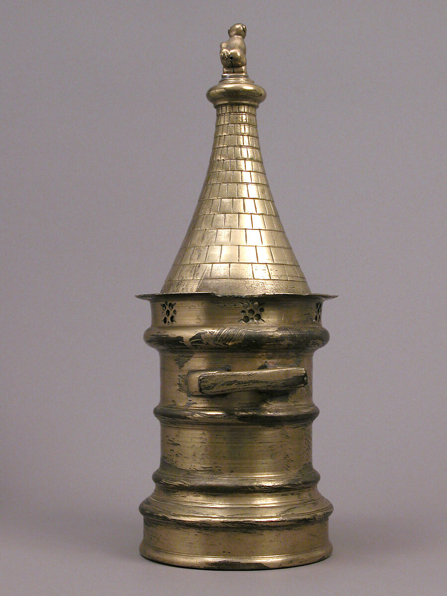 Wall Fountain (laver) in the form of a Turret, Copper alloy, Netherlandish