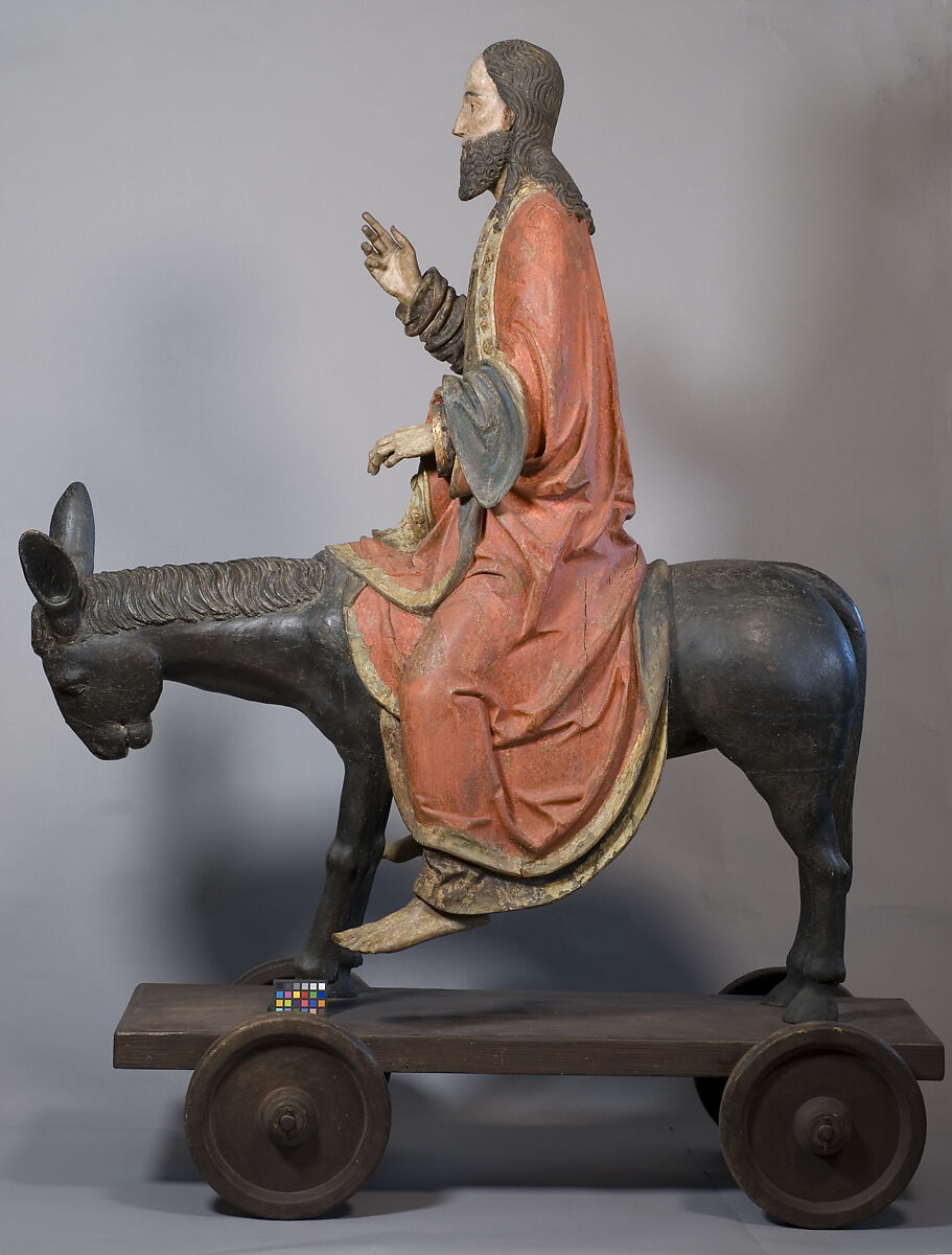 Palmesel, Limewood with paint, German