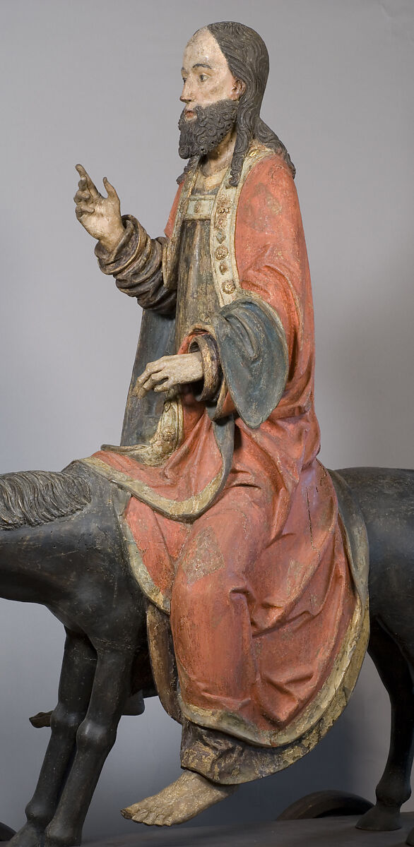 Palmesel, Limewood with paint, German