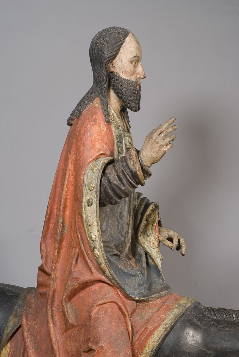 Palmesel, Limewood with paint, German