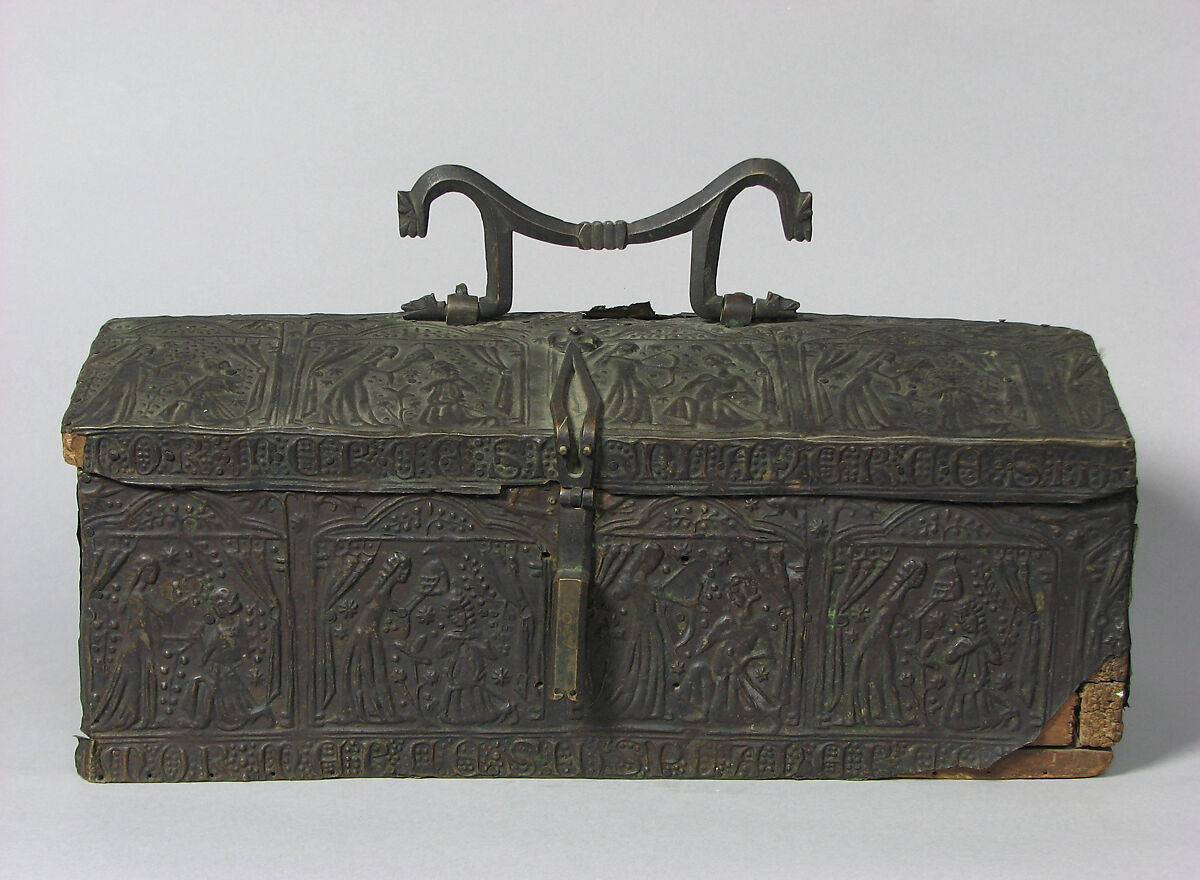 Casket, Copper alloy, limewood, Catalan