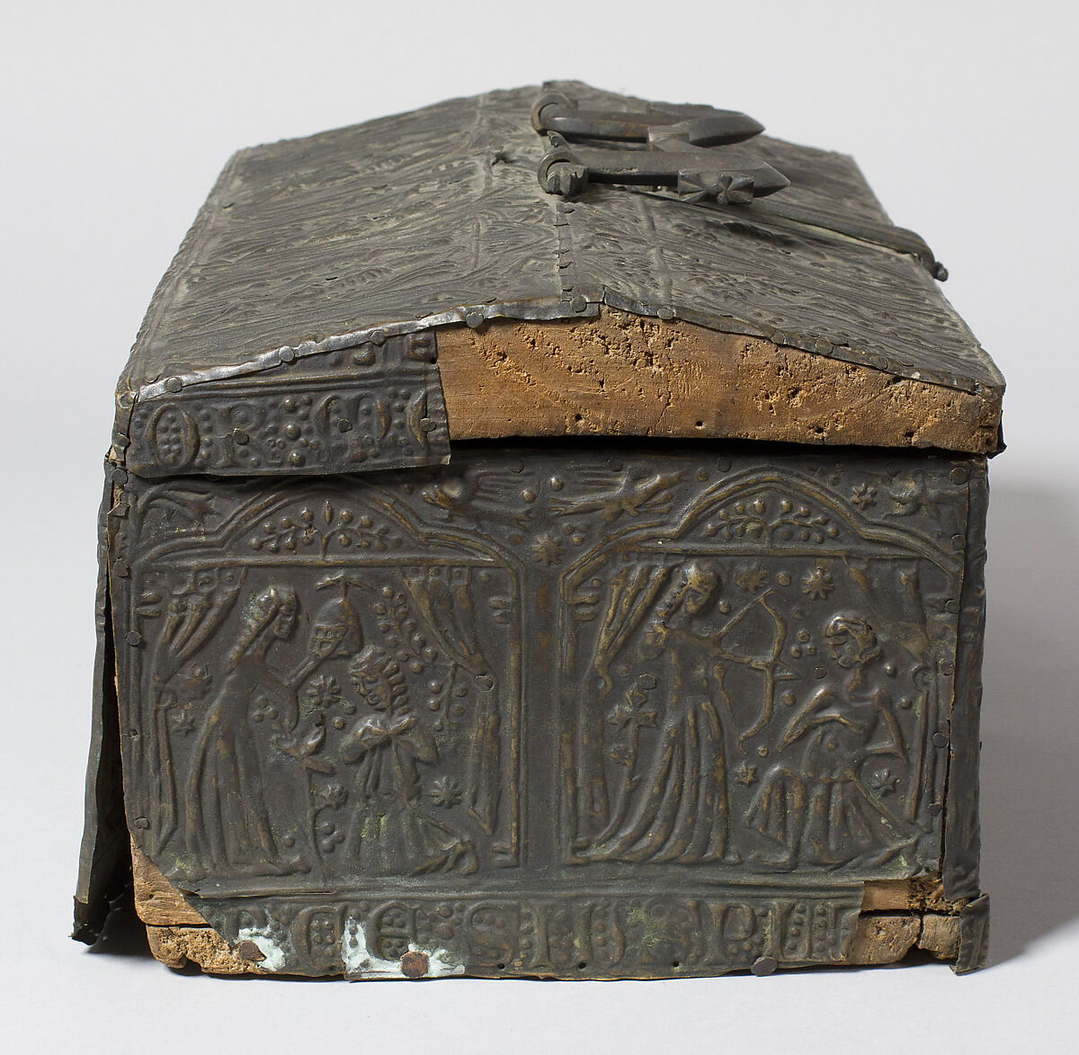 Casket, Copper alloy, limewood, Catalan