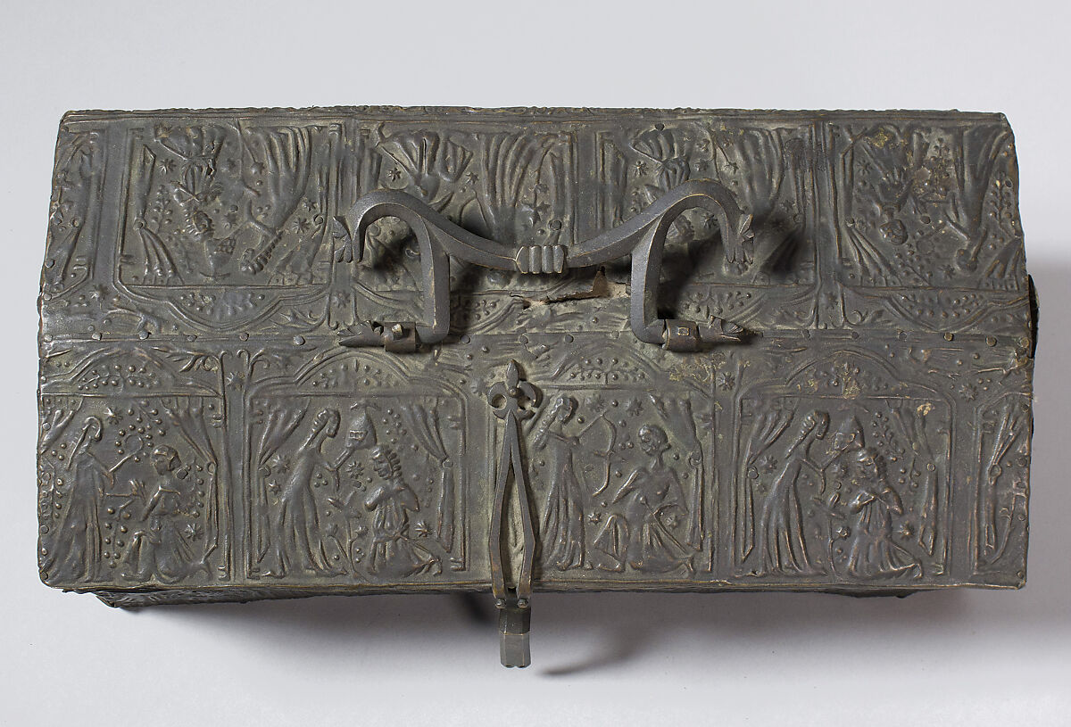 Casket, Copper alloy, limewood, Catalan