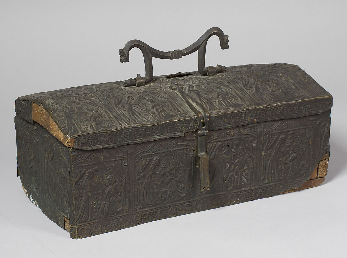 Casket, Copper alloy, limewood, Catalan 