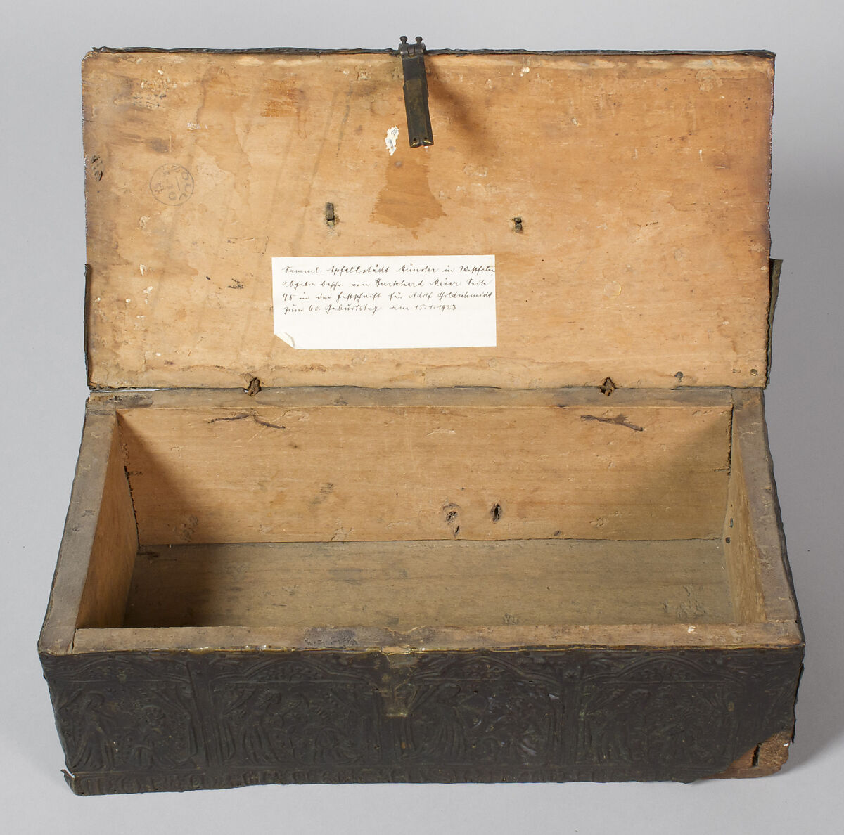 Casket, Copper alloy, limewood, Catalan