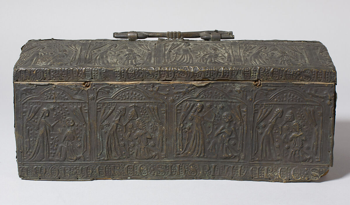 Casket, Copper alloy, limewood, Catalan