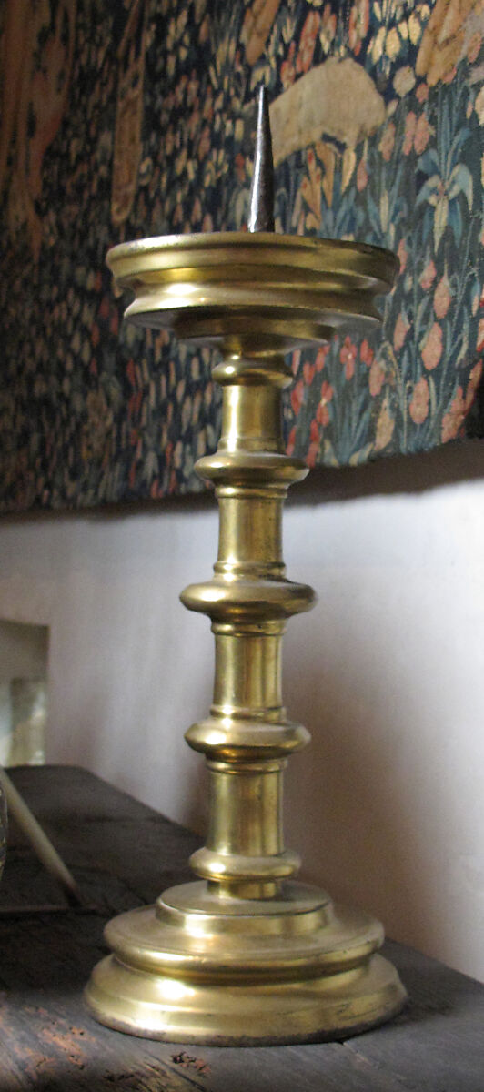 A brass pricket candlestick , NETHERLANDISH, 15TH CENTURY