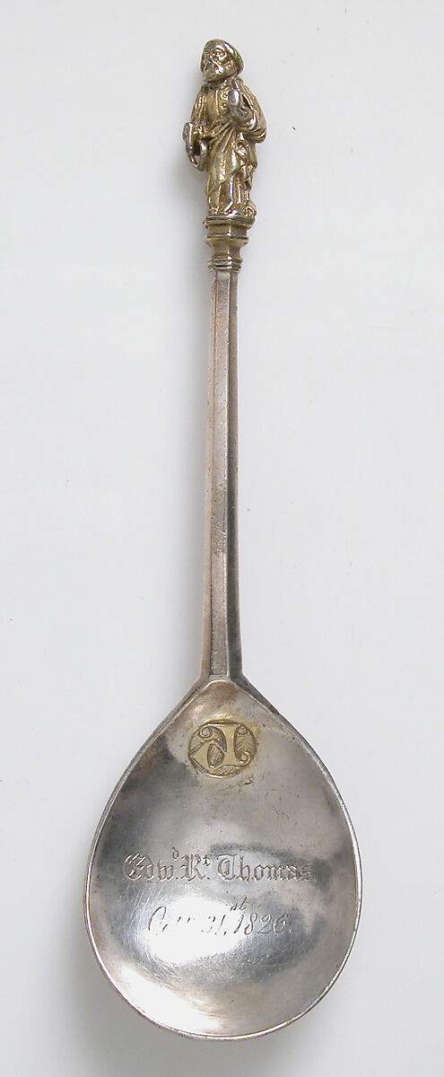 Apostle Spoon, Silver, partial gilt, British 