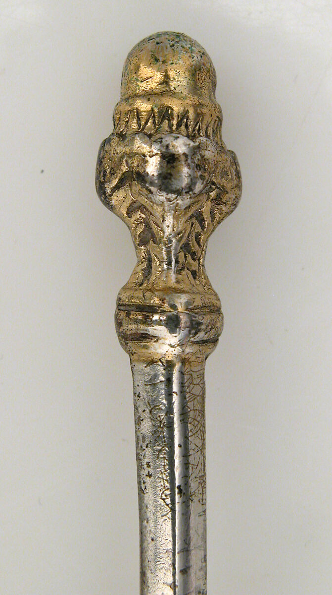 Acorn Knop Spoon, Silver and gilded silver, British