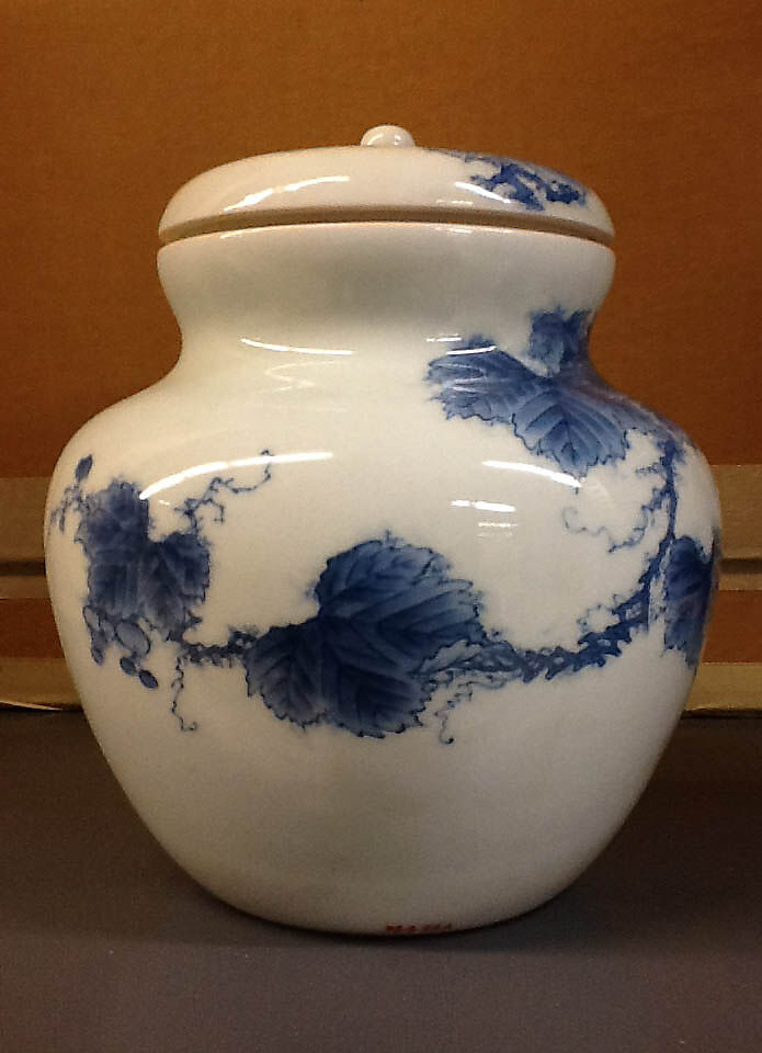 Jar with Cover, White porcelain decorated with blue under the glaze (Hirado ware), Japan 