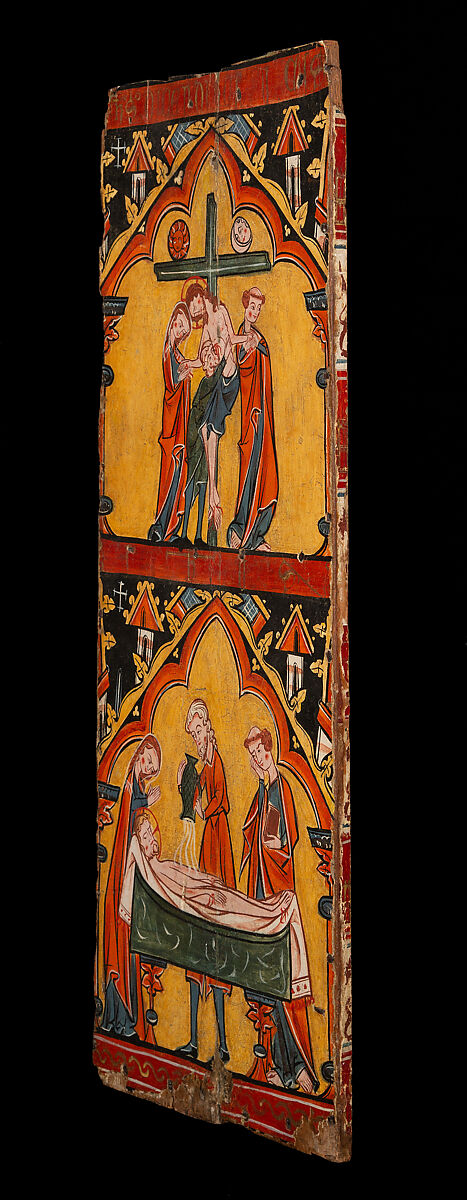 Scenes from the Life of Christ: Arrest of Christ, Christ in Limbo; Descent from the Cross, Preparation of Christ’s Body for His Entombment, Tempera on wood, Spanish