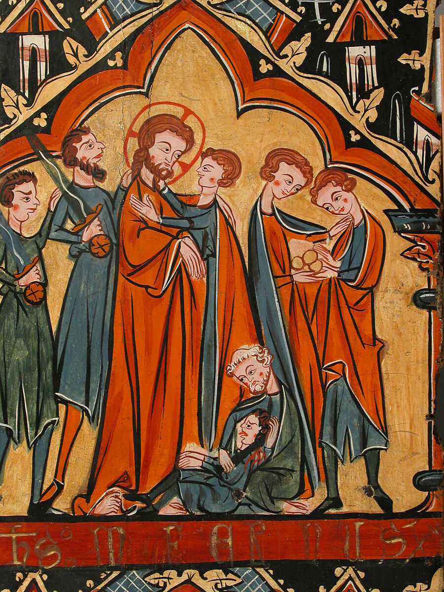 Scenes from the Life of Christ: Arrest of Christ, Christ in Limbo; Descent from the Cross, Preparation of Christ’s Body for His Entombment, Tempera on wood, Spanish