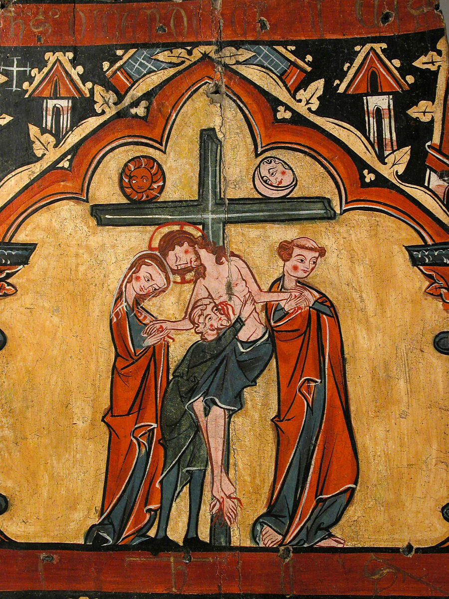 Scenes from the Life of Christ: Arrest of Christ, Christ in Limbo; Descent from the Cross, Preparation of Christ’s Body for His Entombment, Tempera on wood, Spanish