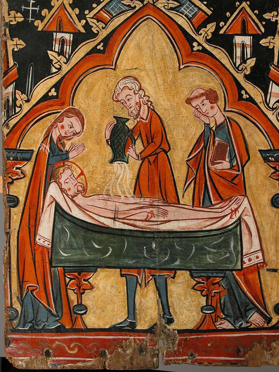 Scenes from the Life of Christ: Arrest of Christ, Christ in Limbo; Descent from the Cross, Preparation of Christ’s Body for His Entombment, Tempera on wood, Spanish