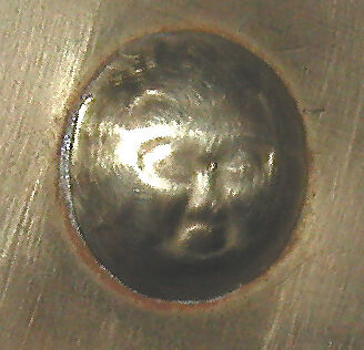 Mirror or Light Reflector, Brass, glass, and paint on oak, German