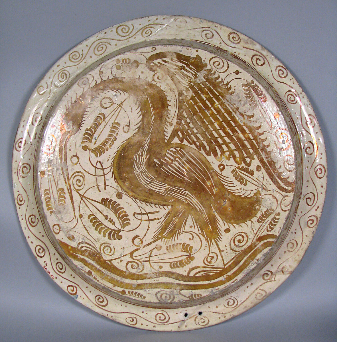 Deep Dish, Tin-glazed earthenware, Spanish