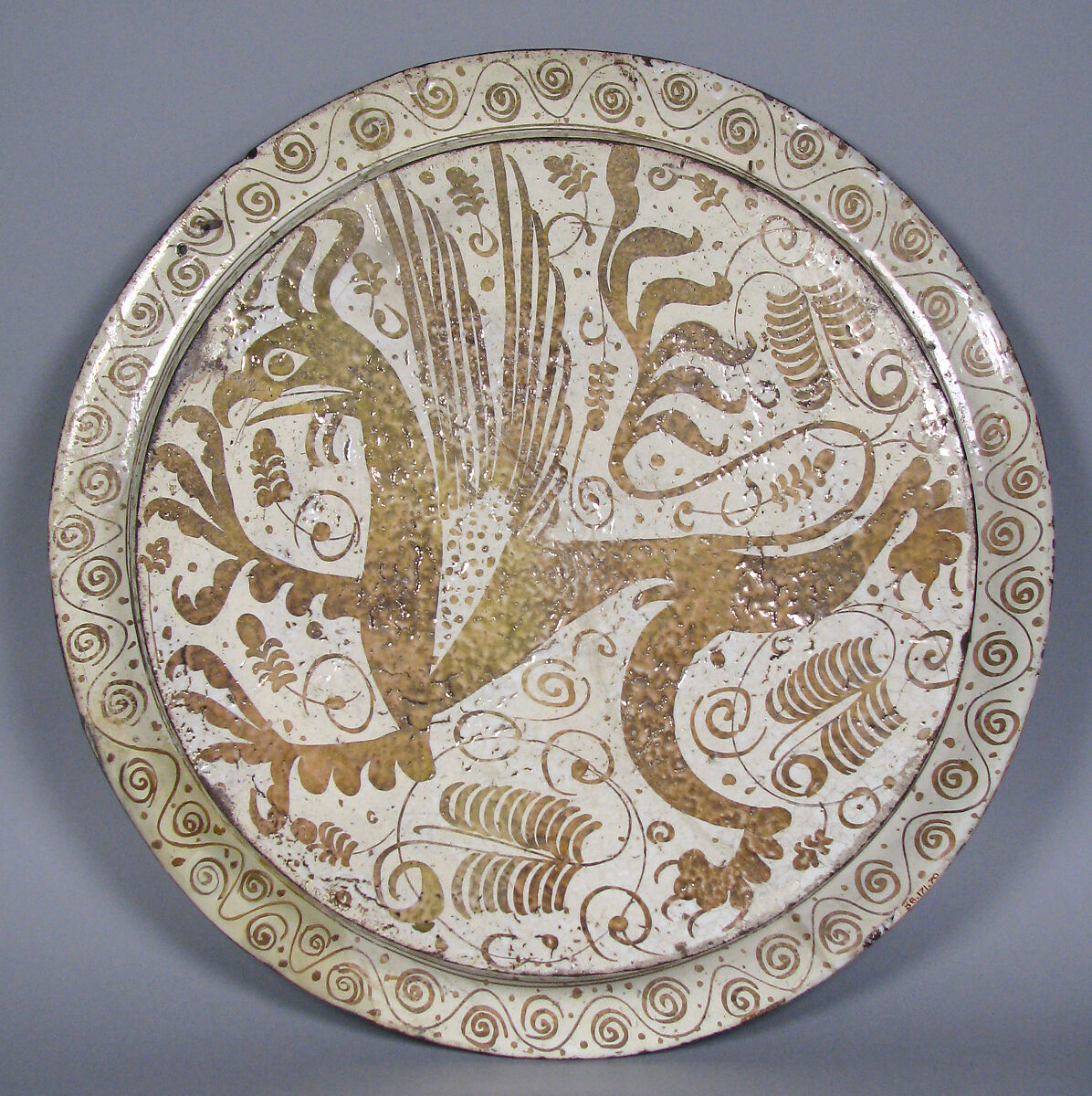 Deep Dish, Tin-glazed earthenware, Spanish