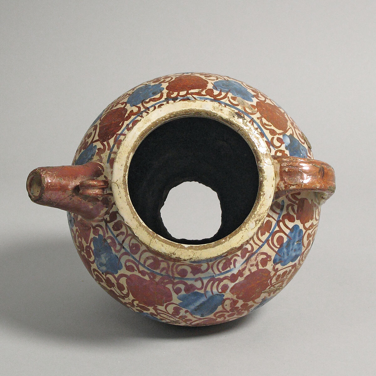 Jug, Tin-glazed earthenware, Spanish