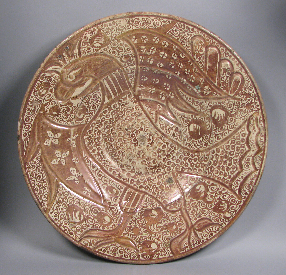 Dish, Tin-glazed earthenware, Spanish 