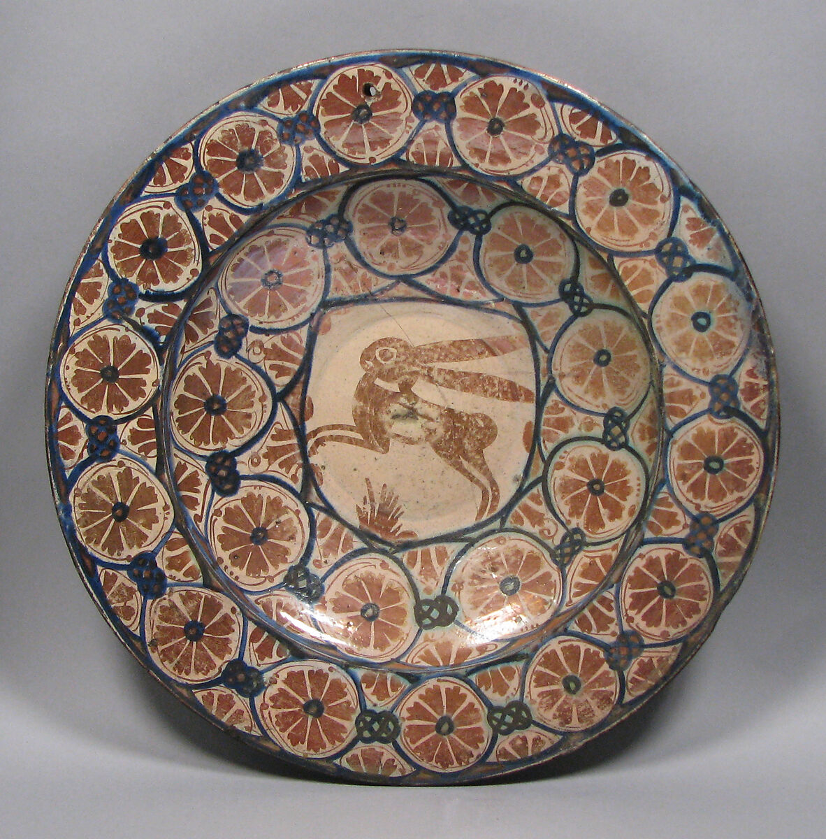 Dish, Tin-glazed earthenware, Spanish 