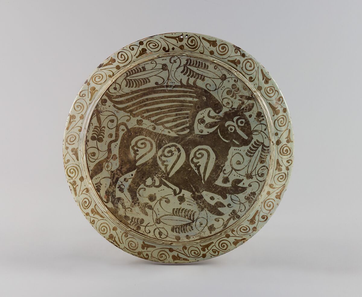 Deep Dish, Tin-glazed earthenware, Spanish