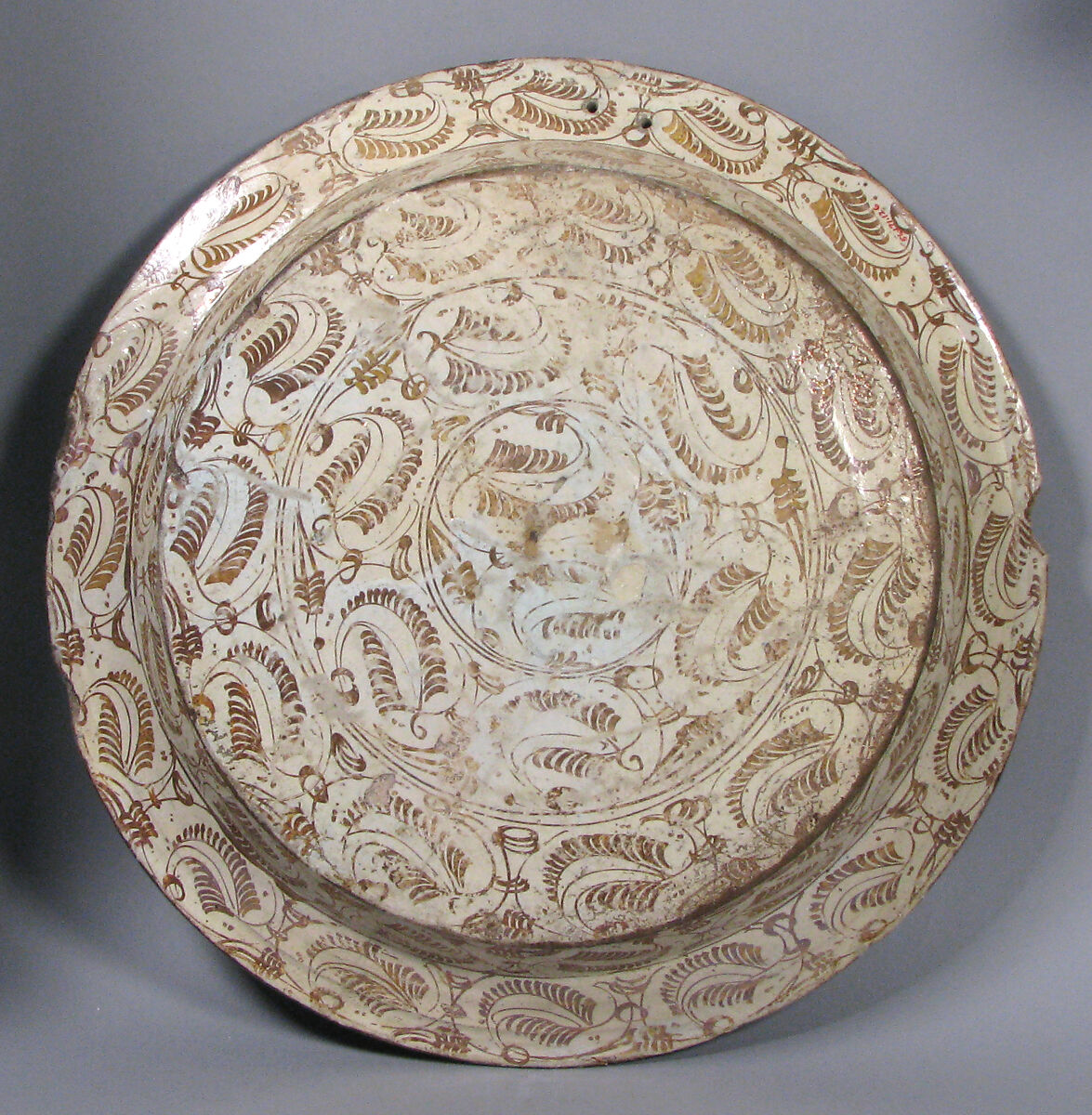 Deep Dish, Tin-glazed earthenware, Spanish