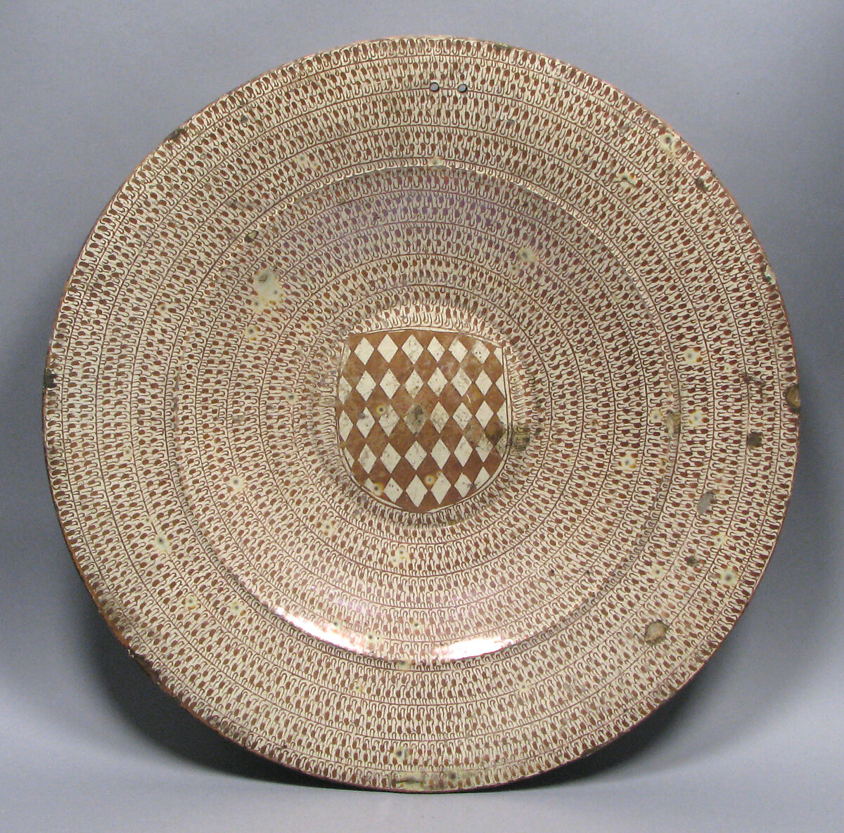 Dish, Tin-glazed earthenware, Spanish 