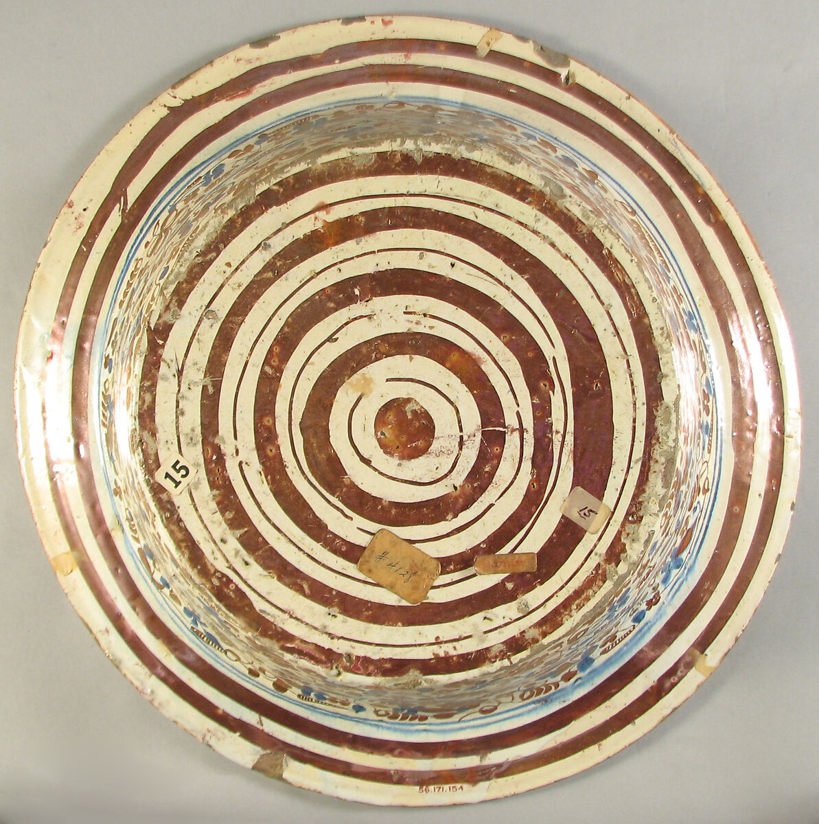 Deep Dish, Tin-glazed earthenware, Spanish