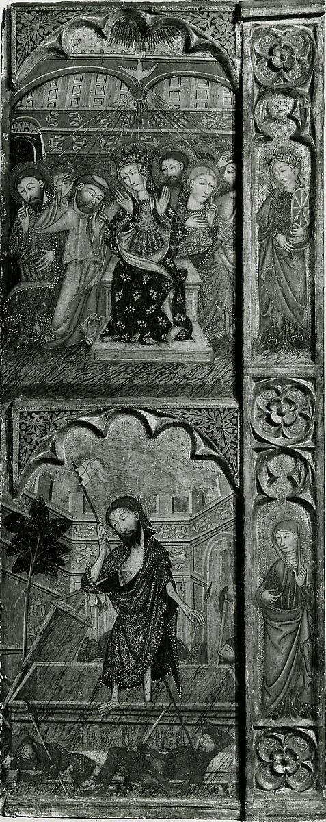 Retable, Master of Cubélls (Spanish, active 1374–ca. 1406), Tempera and gesso on canvas, Catalan