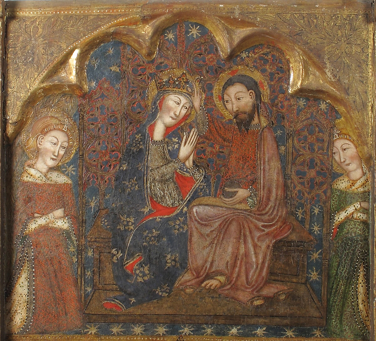 Retable, Master of Cubélls (Spanish, active 1374–ca. 1406), Tempera and gesso on canvas, Catalan