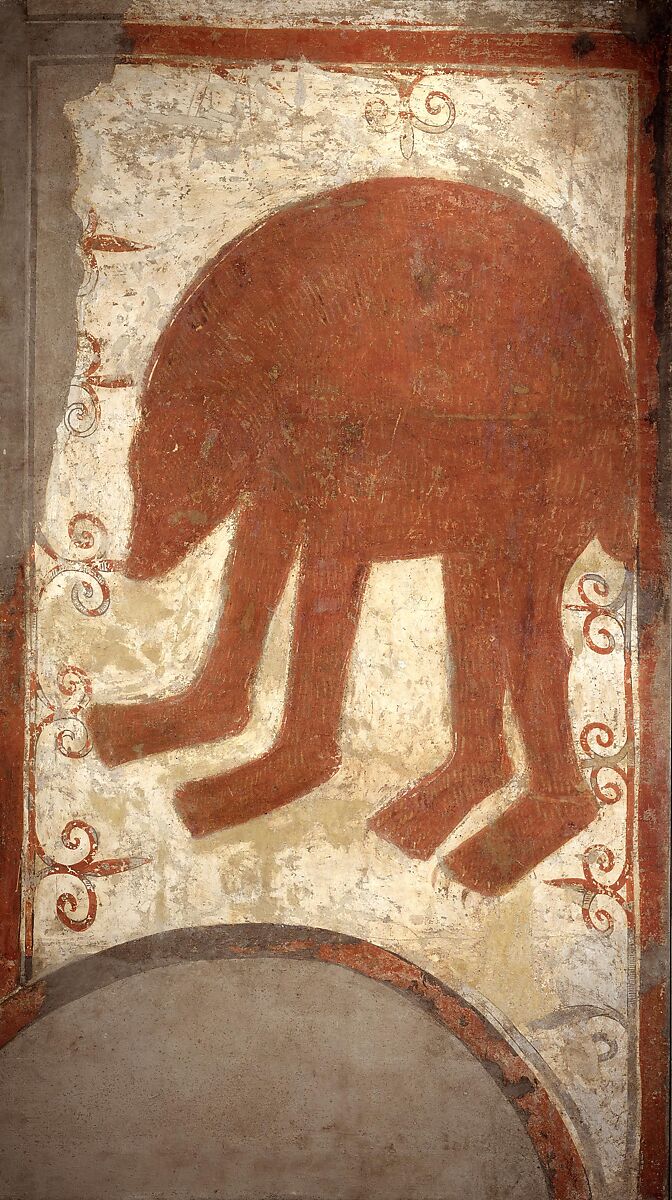 Bear, Fresco transferred to canvas, Spanish