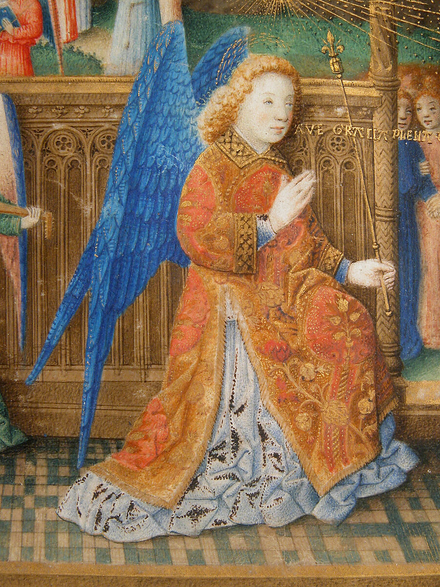 The Annunciation from the Hours of Charles of France, Master of Charles of France (French, active ca. 1450–75), Tempera, ink, and gold on parchment, French