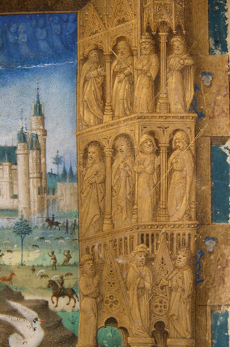 The Annunciation from the Hours of Charles of France, Master of Charles of France (French, active ca. 1450–75), Tempera, ink, and gold on parchment, French