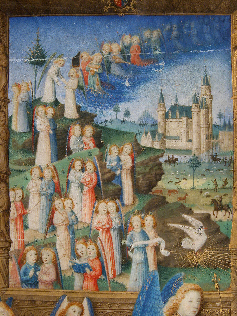 The Annunciation from the Hours of Charles of France, Master of Charles of France (French, active ca. 1450–75), Tempera, ink, and gold on parchment, French